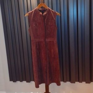 Light brown faux suede dress